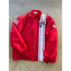 Vintage Great Lakes Sportswear Bill Elliott Pit Crew Racing Jacket Red/White Str